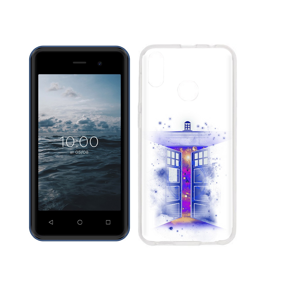 

Чехол MyPads Tocco для BQ 4030G Nice Mini фиолетовый уголок абстракция, Прозрачный, Tocco