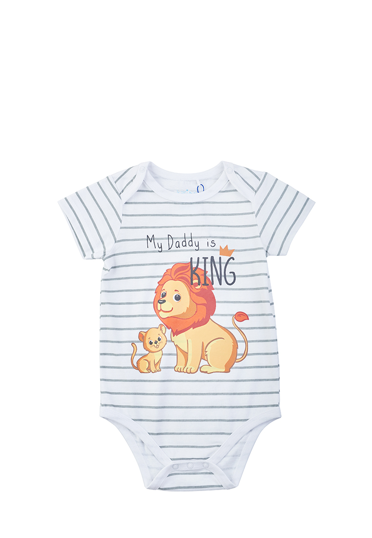 

Боди с коротким рукавом для мальчиков SS23B188 Kari baby 209714 цв.белый р.12-18m, 209714