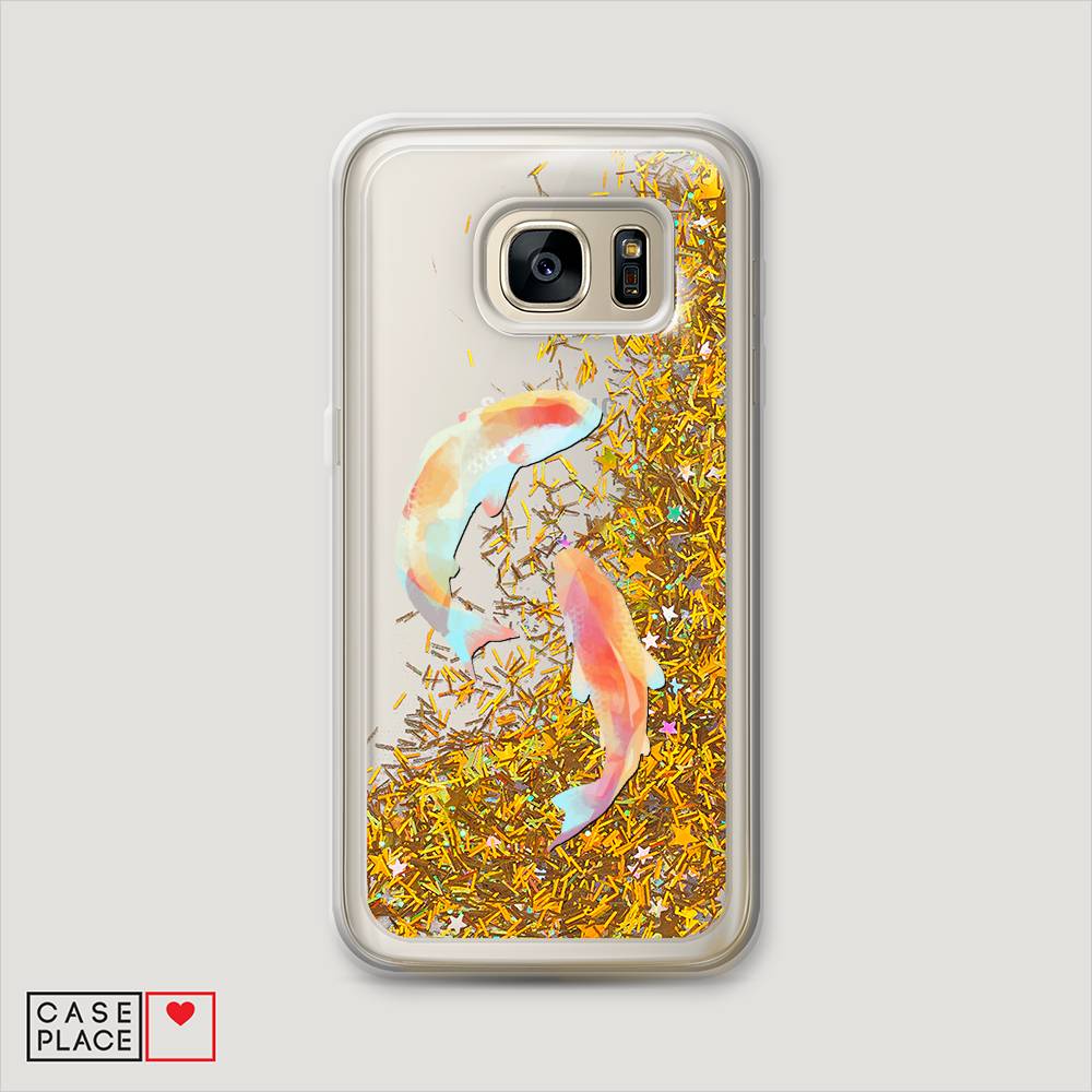

Чехол Awog на Samsung Galaxy S6 edge "Акварельные карпы", Оранжевый, 24490-1