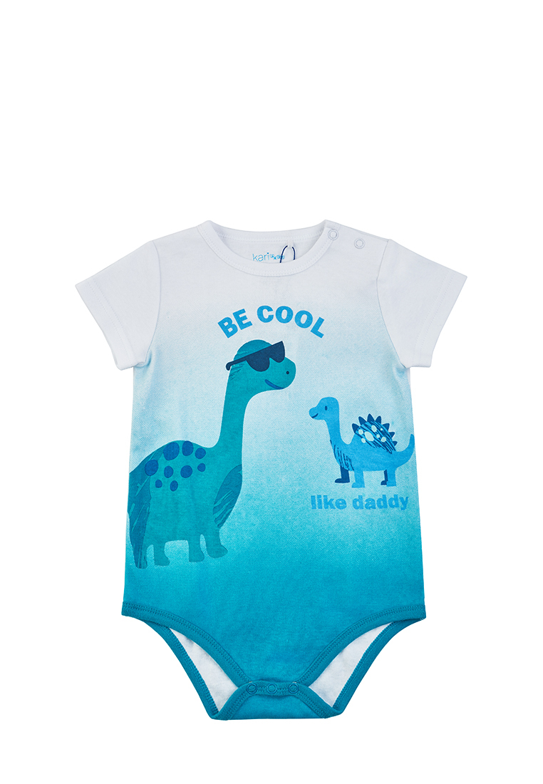 

Боди с коротким рукавом для мальчиков SS23B06500506 Kari baby 206605 цв.белый р.12-18m, 206605