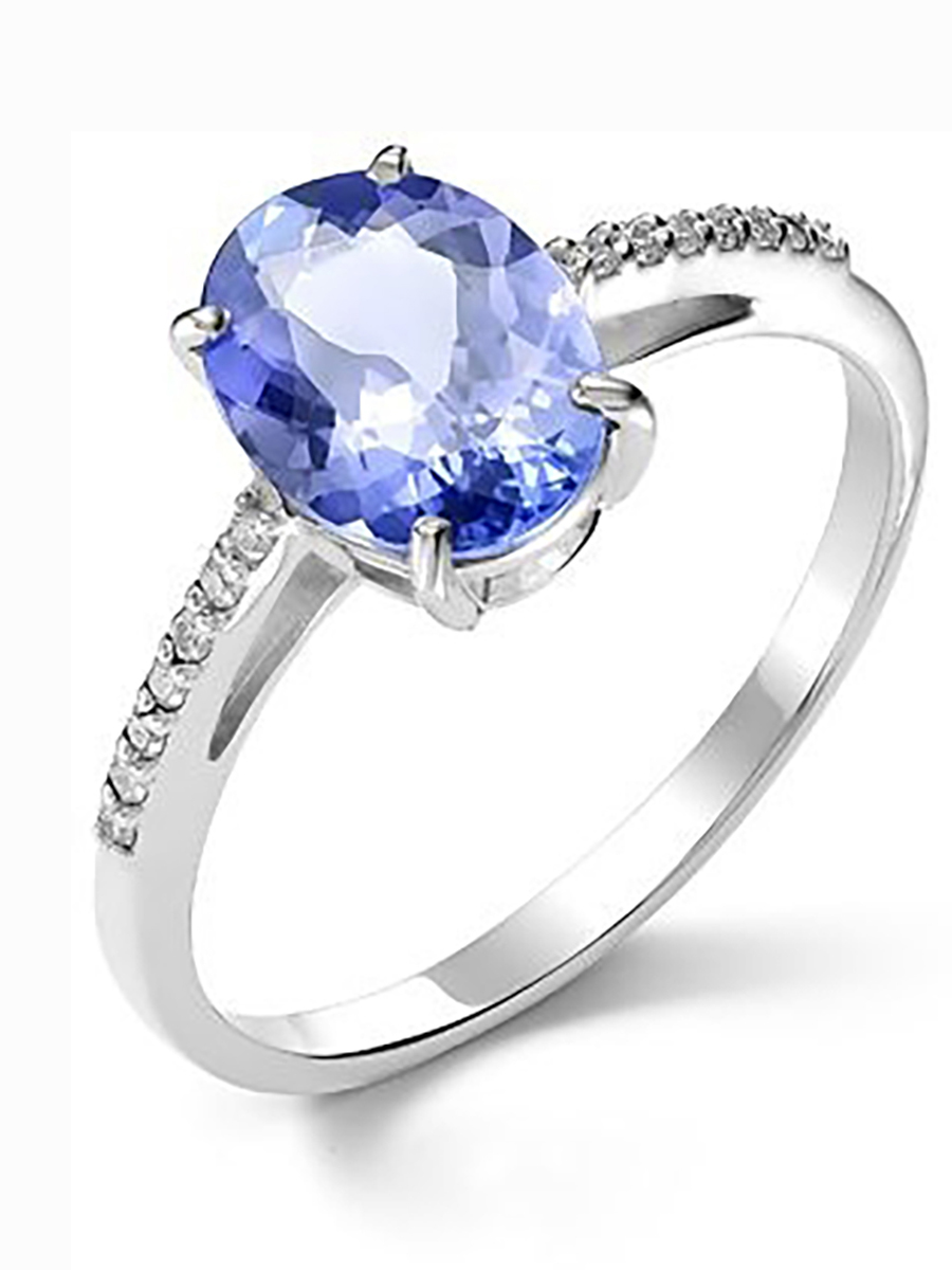 

Кольцо из белого золота с танзанитом и бриллиантами р. 16,5 Master Brilliant 1-106-712-31, 1-106-712-31