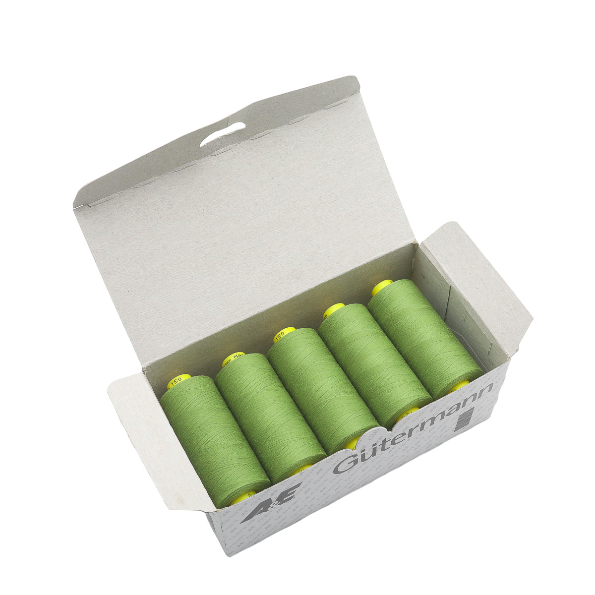 

Нитки швейные для деликатных тканей Gutermann Mara 150, 1000м, 713953 оливковый, 10 шт, Зеленый