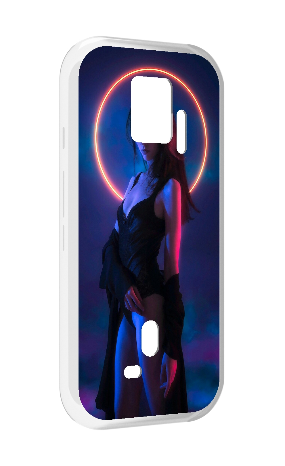 

Чехол MyPads девушка с неоновым кругом женский для ZTE Nubia Red Magic 7S Pro, Прозрачный, Tocco