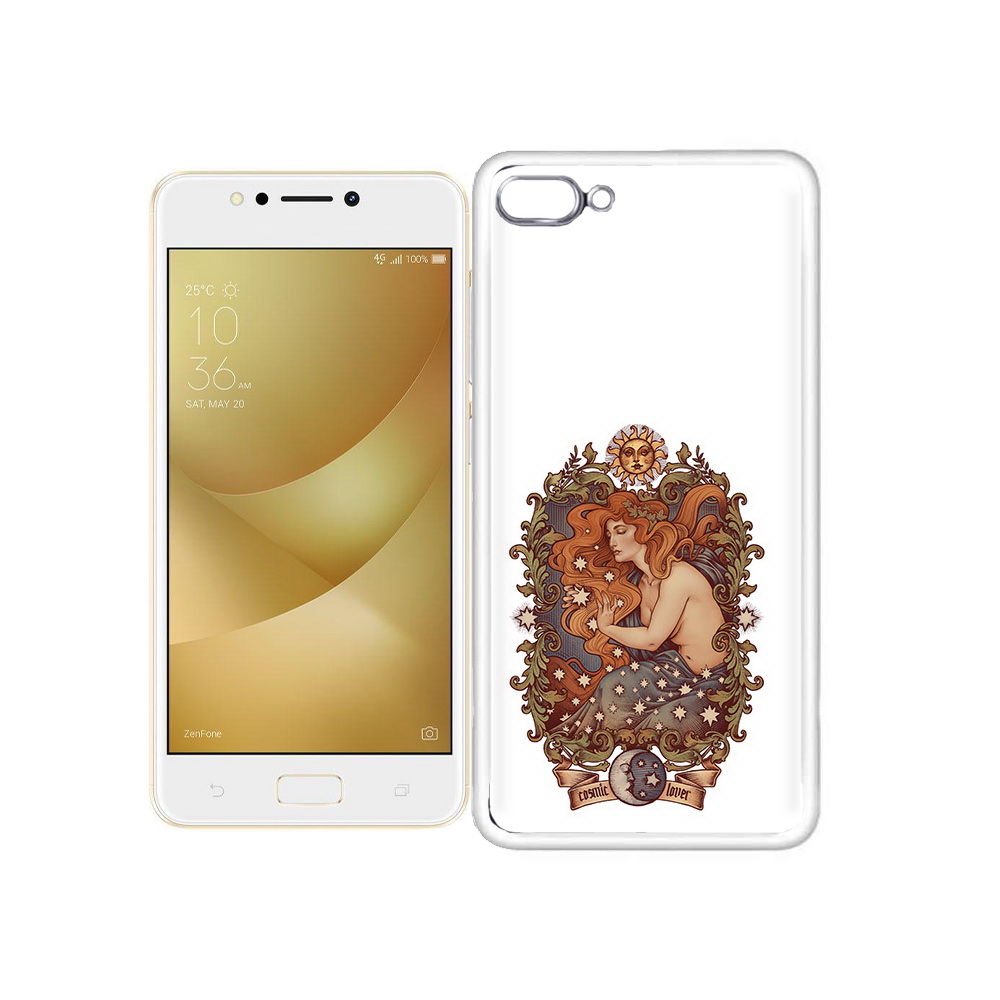 

Чехол MyPads Tocco для Asus ZenFone 4 Max звездная девушка абстракция, Прозрачный, Tocco