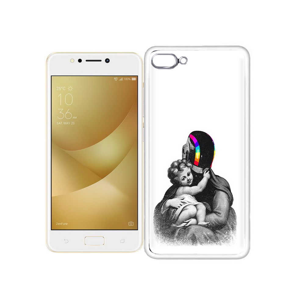

Чехол MyPads Tocco для Asus ZenFone 4 Max защитник в шлеме, Прозрачный, Tocco