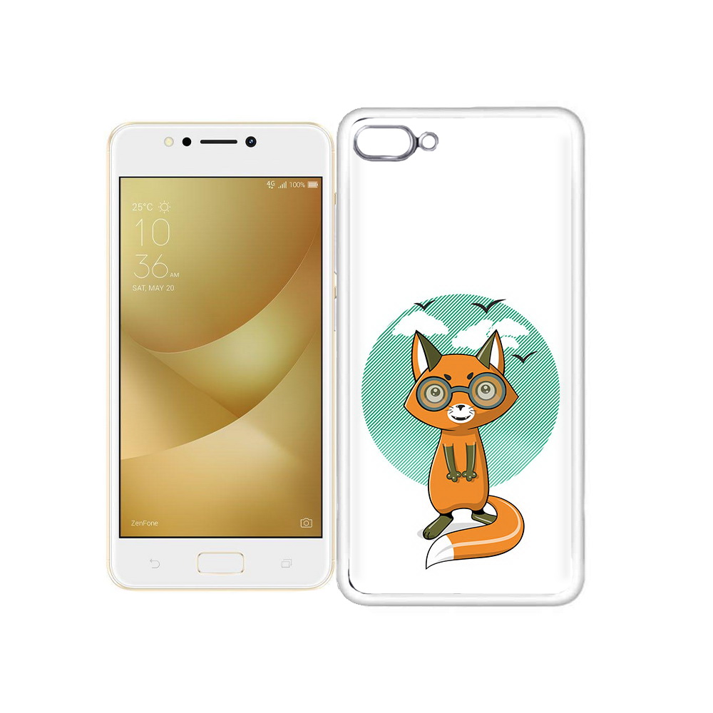 

Чехол MyPads Tocco для Asus ZenFone 4 Max задумчивая лиса, Прозрачный, Tocco