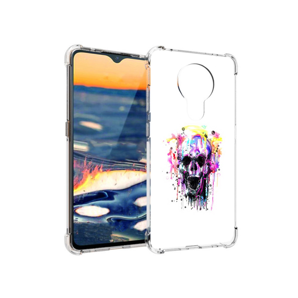 

Чехол MyPads Tocco для Nokia 5.3 граффити череп (PT227052.106.298), Прозрачный, Tocco