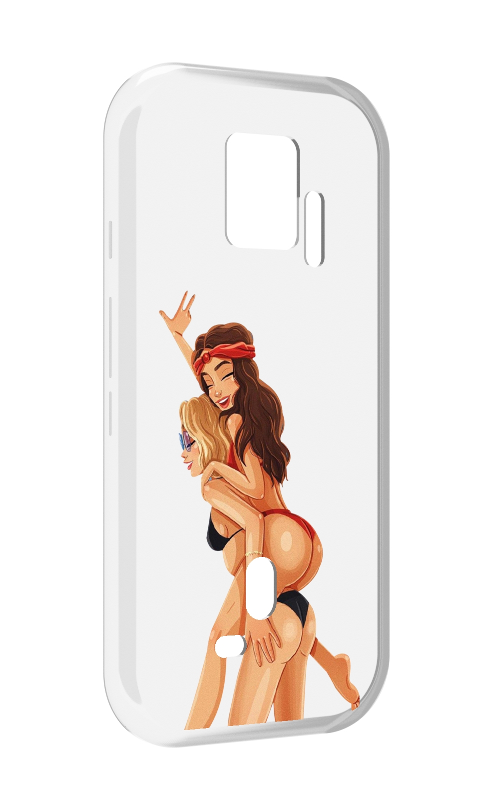 Чехол MyPads две-подружки-в-купальниках женский для ZTE Nubia Red Magic 7S Pro