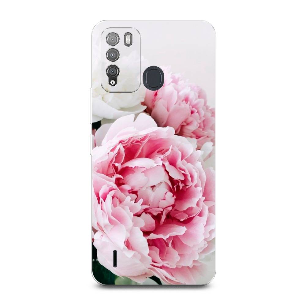 

Чехол для Itel Vision 1 Pro "Розовые и белые пионы", Розовый;белый, 3200350-2