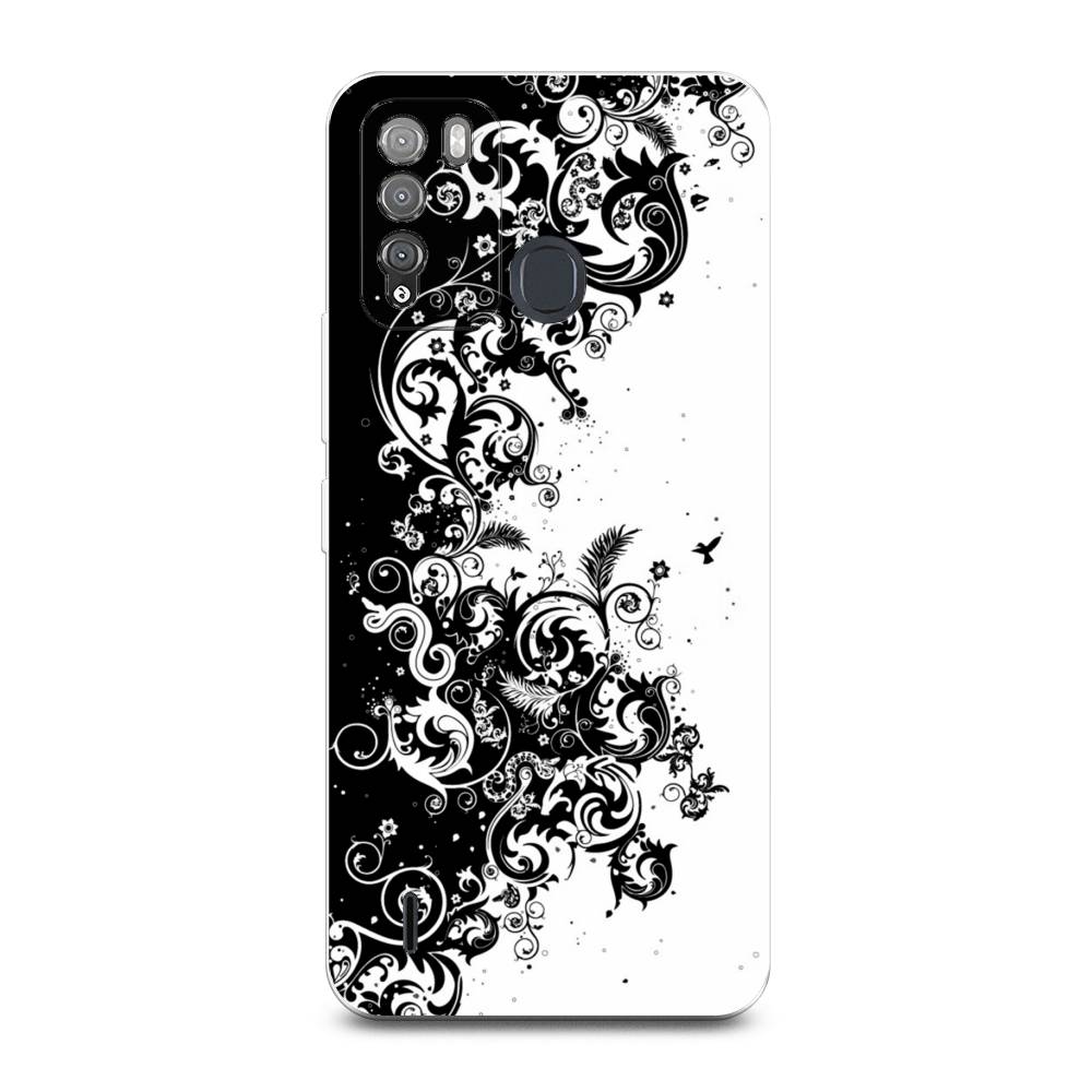 

Чехол для Itel Vision 1 Pro "Черно белый узор", Белый;черный;серый, 3200350-3