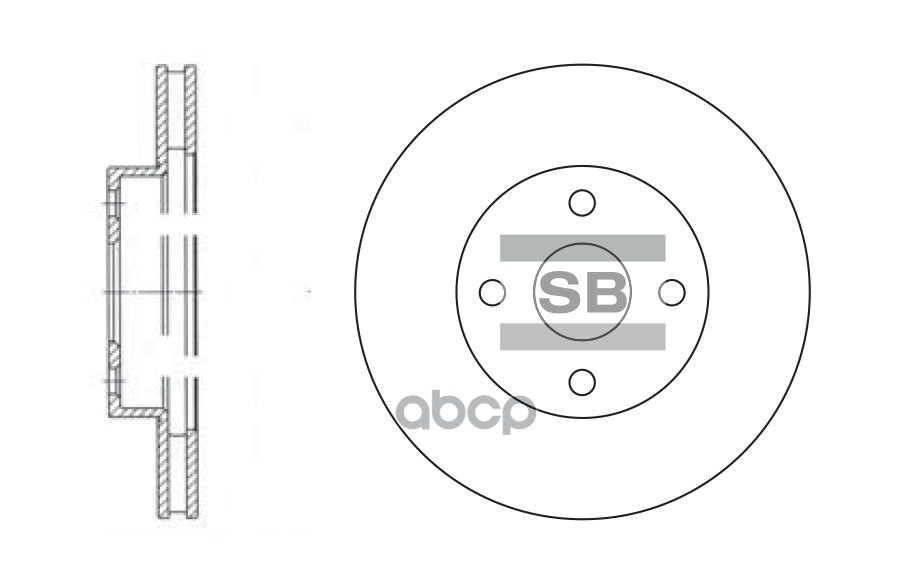 

Sd4008_диск Тормозной Передний Toyota Corolla 2.0d4d 04> Sangsin brake арт. SD4008