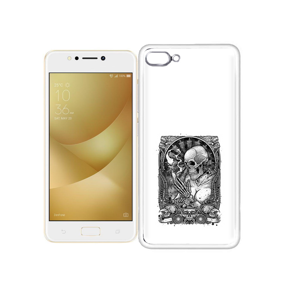 Чехол MyPads Tocco для Asus ZenFone 4 Max девушка скелет