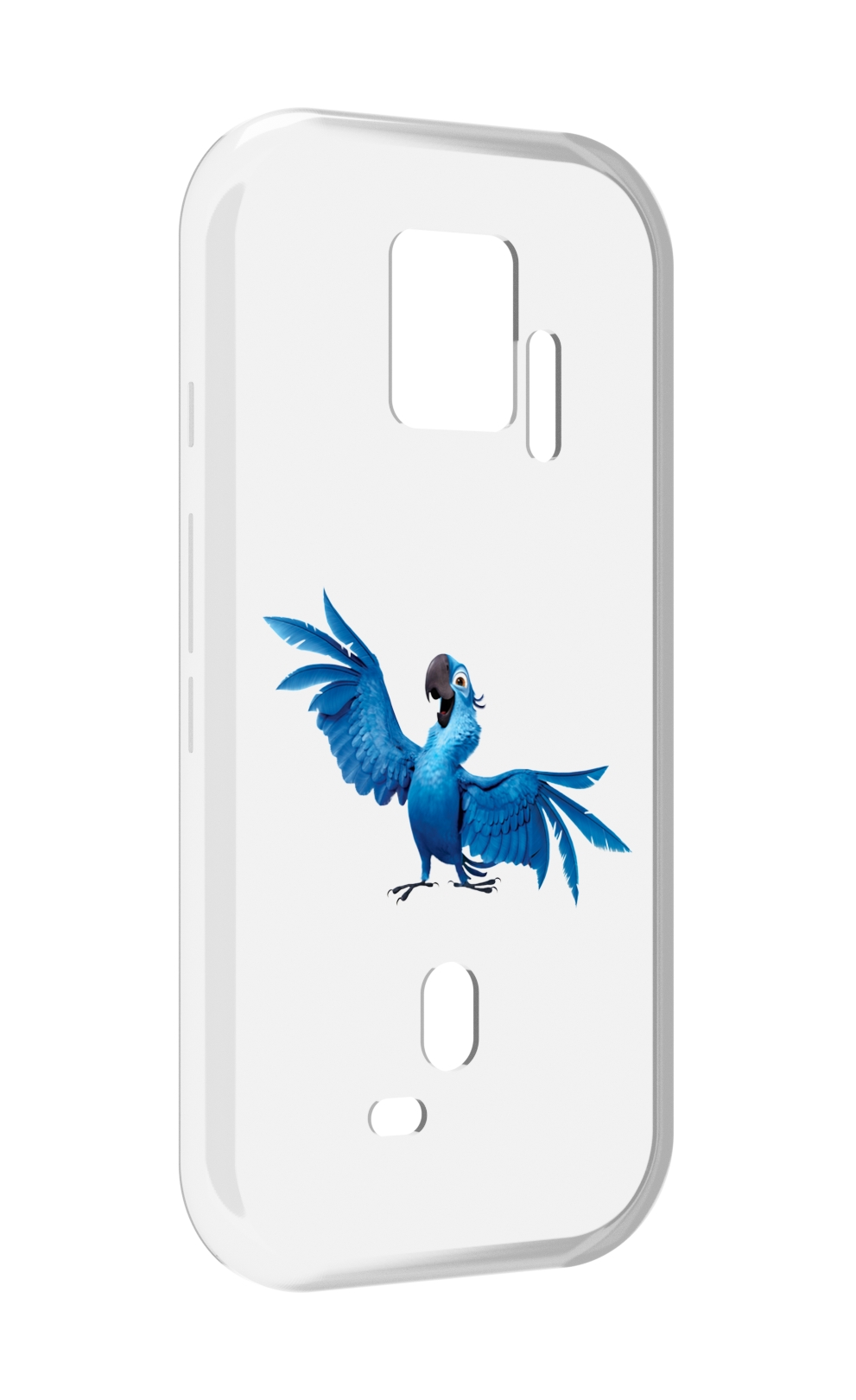 Чехол MyPads голубой-попугайчик для ZTE Nubia Red Magic 7S Pro