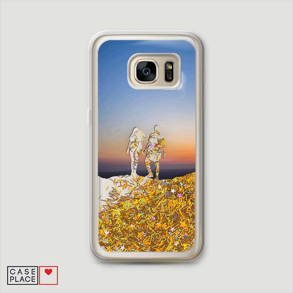 

Чехол Awog на Samsung Galaxy S6 edge "Пара на краю света", Синий, 24490-1