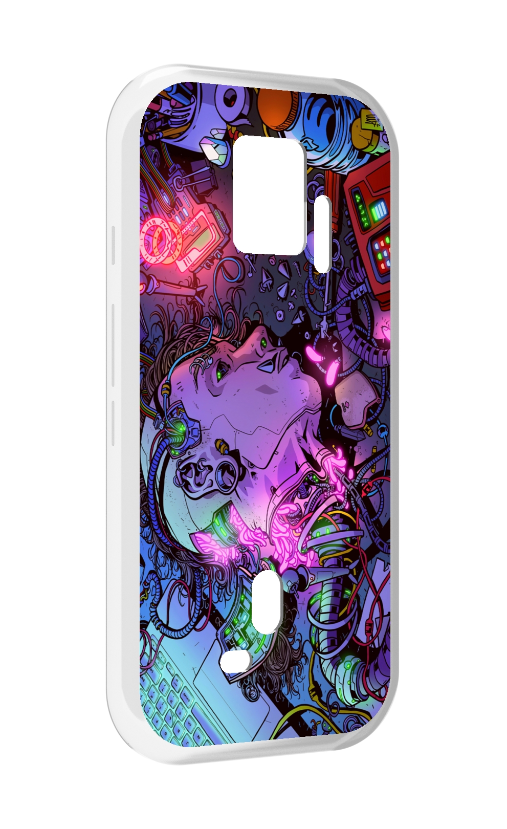 

Чехол MyPads голова робота мультик для ZTE Nubia Red Magic 7S Pro, Прозрачный, Tocco