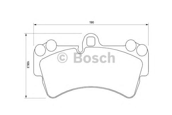 

Тормозные колодки Bosch передние дисковые для Volkswagen Touareg 4.2/2.5TDi 02- 986424739