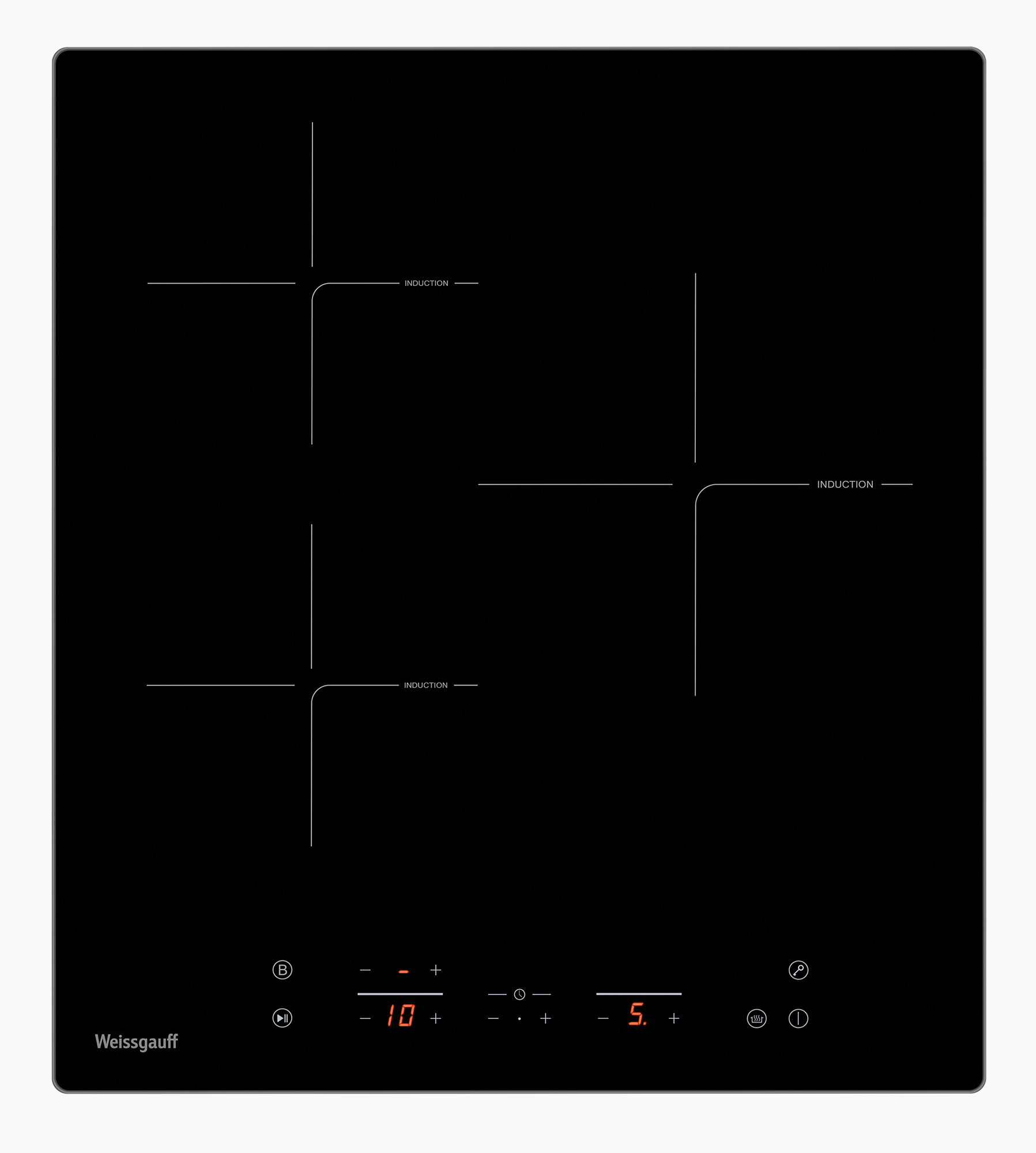 Встраиваемая варочная панель индукционная Weissgauff HI 430 B черный