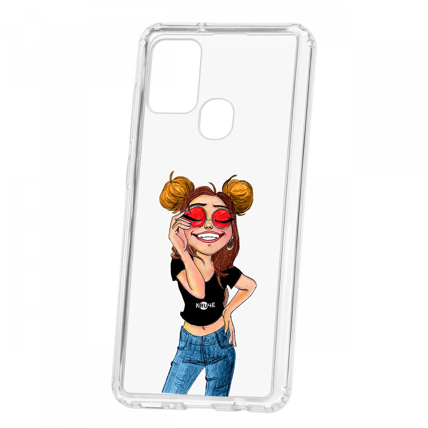 фото Чехол-накладка samsung galaxy a21s kruche print smiling кruче