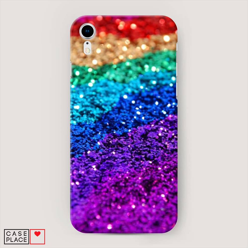 

Пластиковый чехол "Блестящая радуга рисунок" на Apple iPhone XR (10R), 12020-2