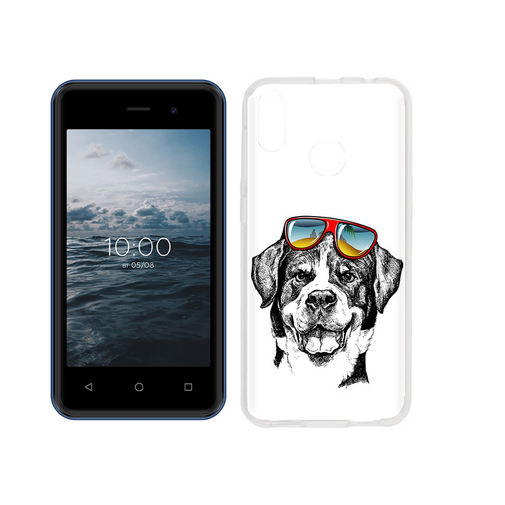 

Чехол MyPads Tocco для BQ 4030G Nice Mini счастливая собака, Прозрачный, Tocco