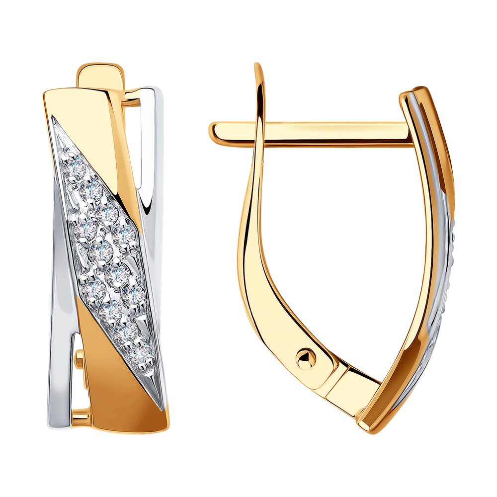 

Серьги из красного золота Diamant 51-120-00950-1, фианит, 51-120-00950-1