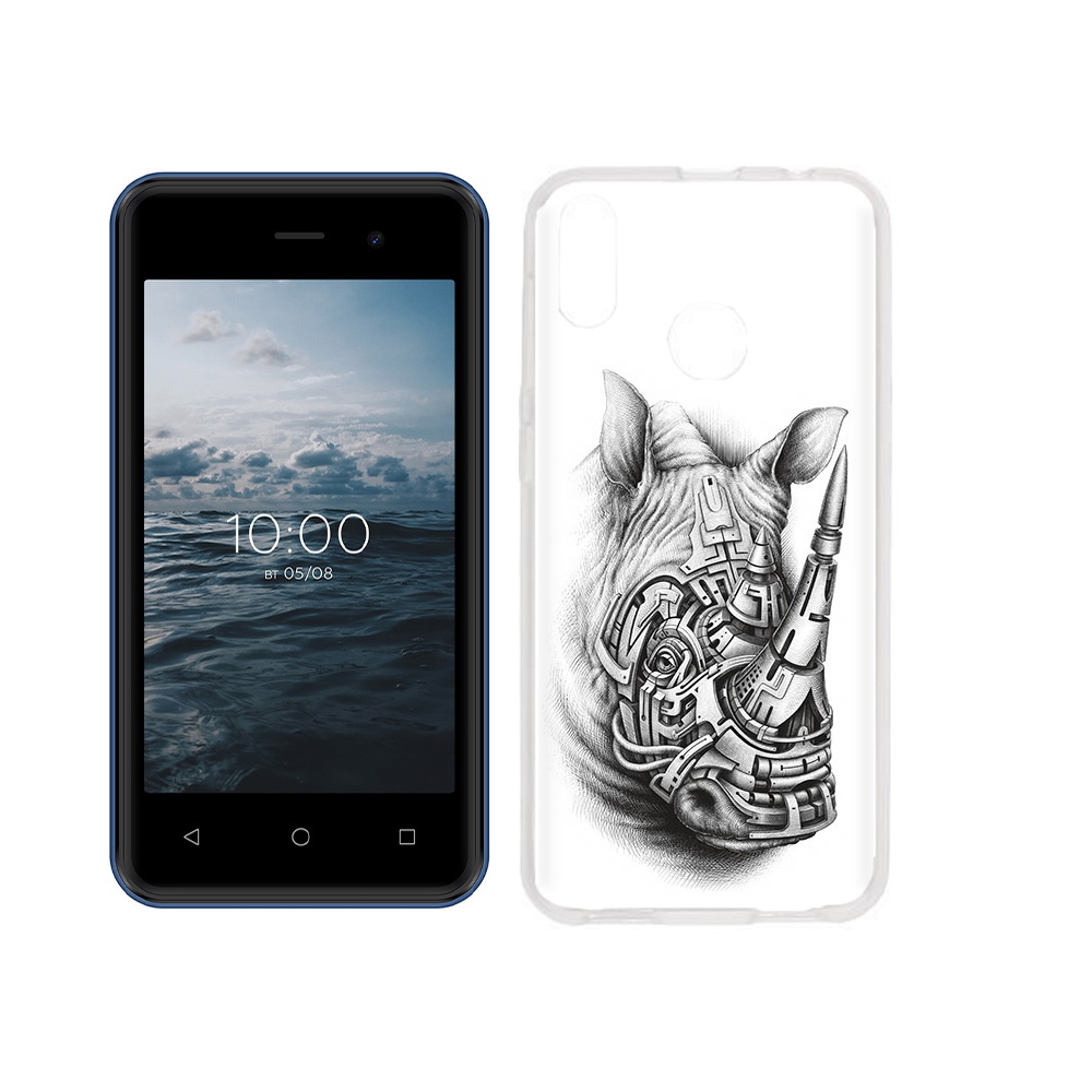 

Чехол MyPads Tocco для BQ 4030G Nice Mini стальной носорог, Прозрачный, Tocco