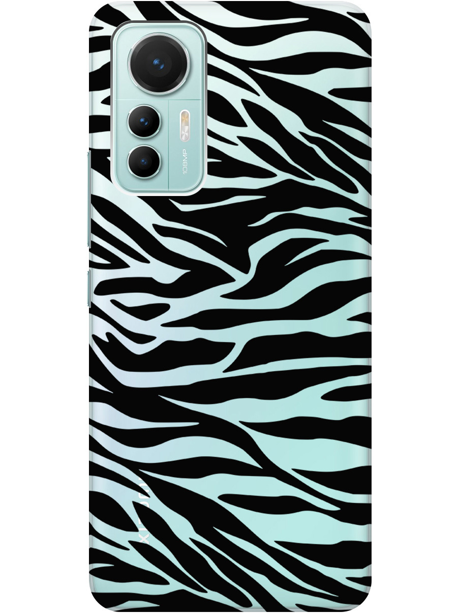 

Силиконовый чехол на Xiaomi 12 Lite с рисунком "Зебра" прозрачный, Прозрачный;черный, 20000843