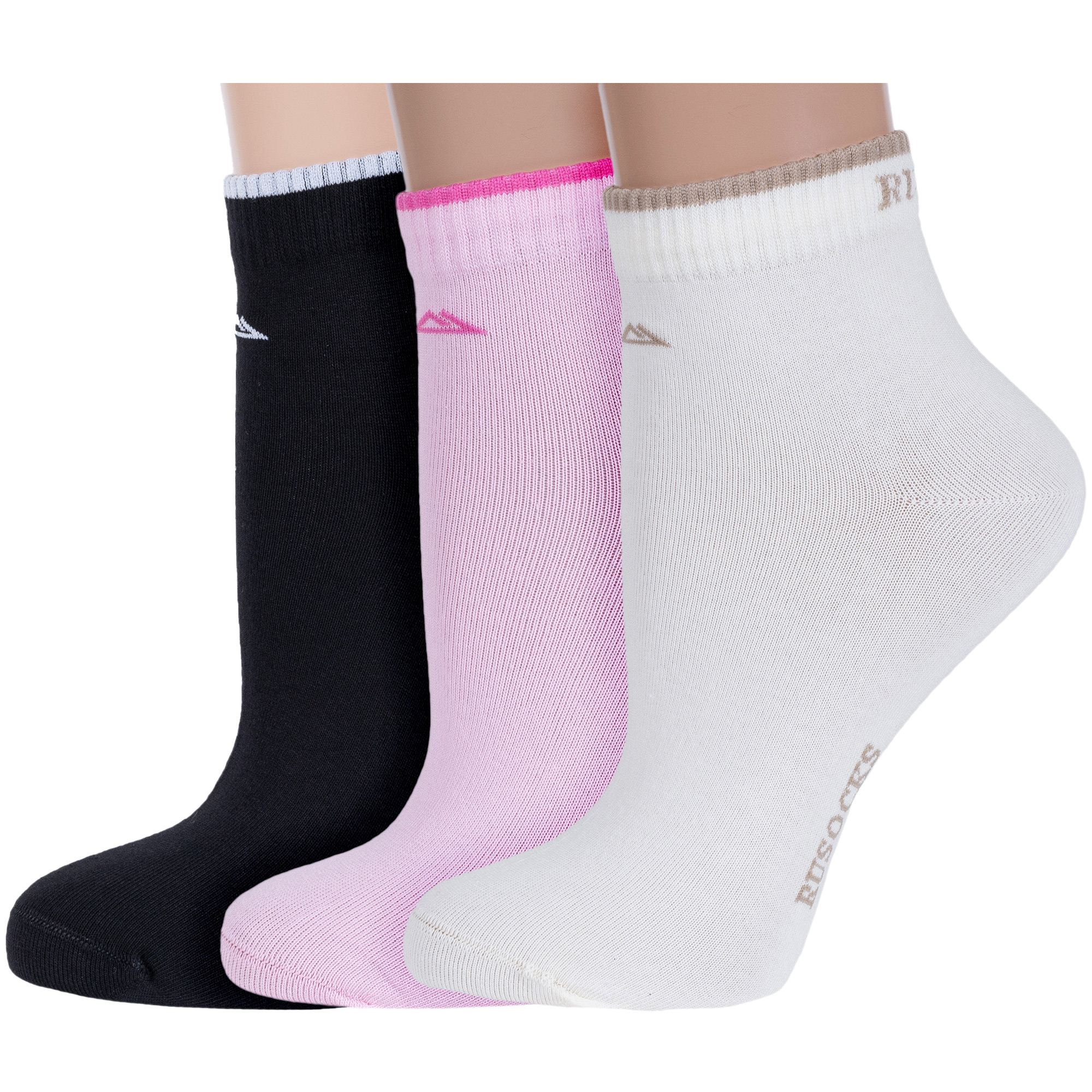 Комплект носков женских Rusocks 3-Ж-1350-02 разноцветных 23-25