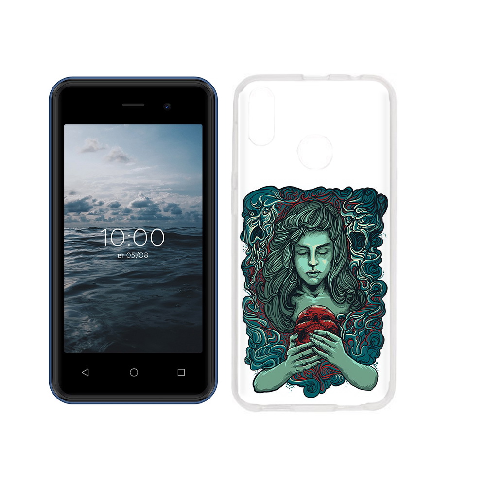 

Чехол MyPads Tocco для BQ 4030G Nice Mini спящая девушка, Прозрачный, Tocco