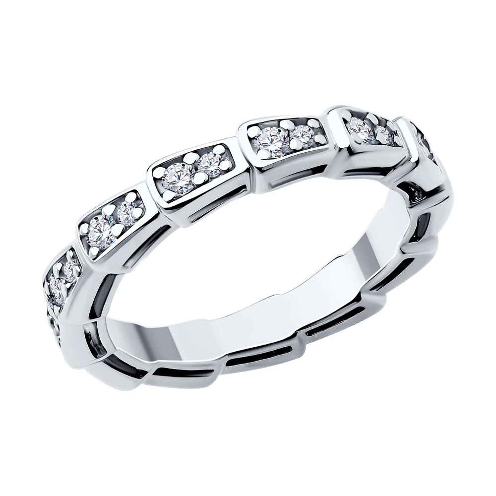 

Кольцо из серебра р. 19,5 SOKOLOV 94014207, фианит, 94014207