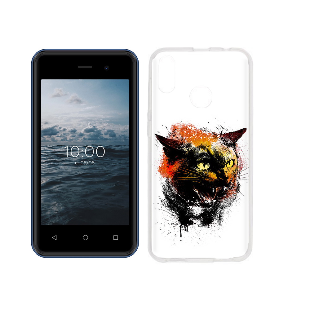 

Чехол MyPads Tocco для BQ 4030G Nice Mini сиамский кот, Прозрачный, Tocco