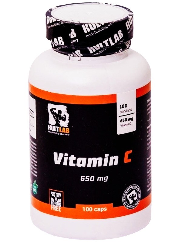Витамин С 650 мг, 100 капс (аскорбиновая кислота) / Для иммунитета / Kultlab Vitamin C