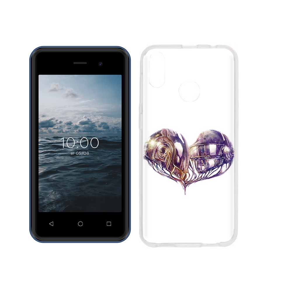 

Чехол MyPads Tocco для BQ 4030G Nice Mini сердце абстракция, Прозрачный, Tocco