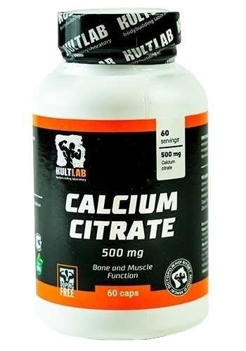 Витамины Кальций цитрат 500 мг, 60 капс / Kultlab Calcium Citrate