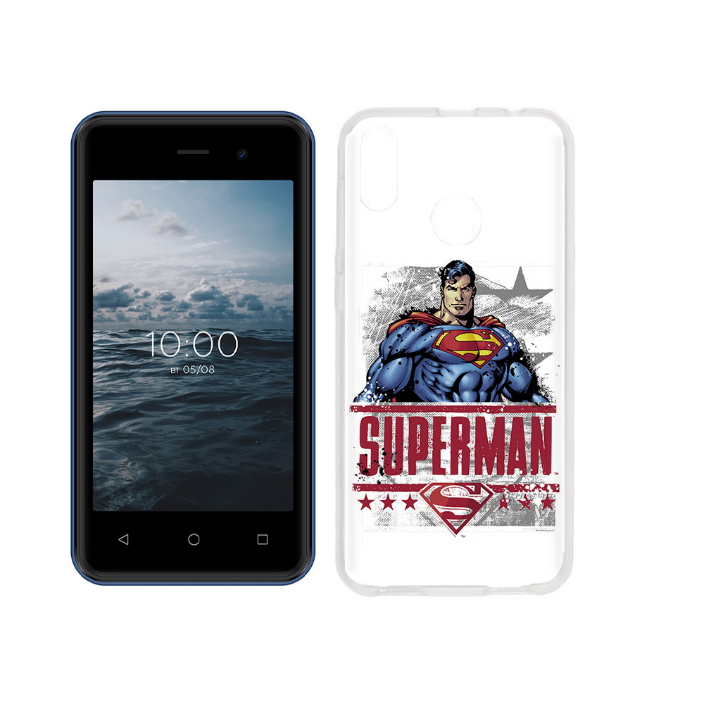 

Чехол MyPads Tocco для BQ 4030G Nice Mini рисунок супермен, Прозрачный, Tocco