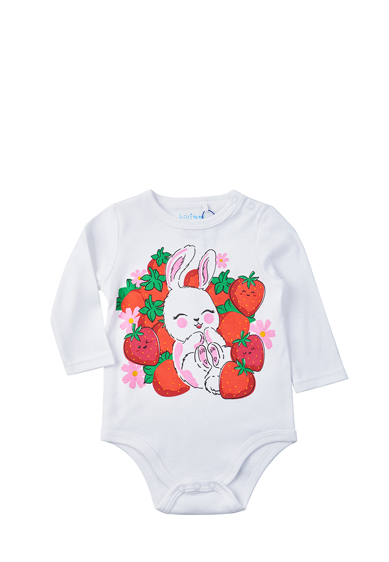 

Боди с длинным рукавом для девочек SS23B02600501 Kari baby 209708 цв.белый р.1-3m, 209708