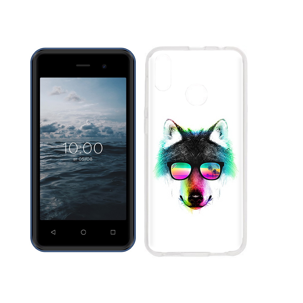 

Чехол MyPads Tocco для BQ 4030G Nice Mini радужный волк, Прозрачный, Tocco