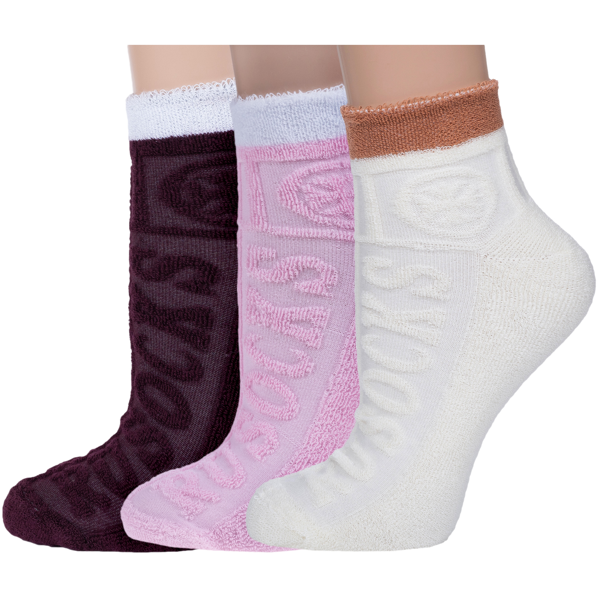Комплект носков женских Rusocks 3-Ж-1215 разноцветных 23-25