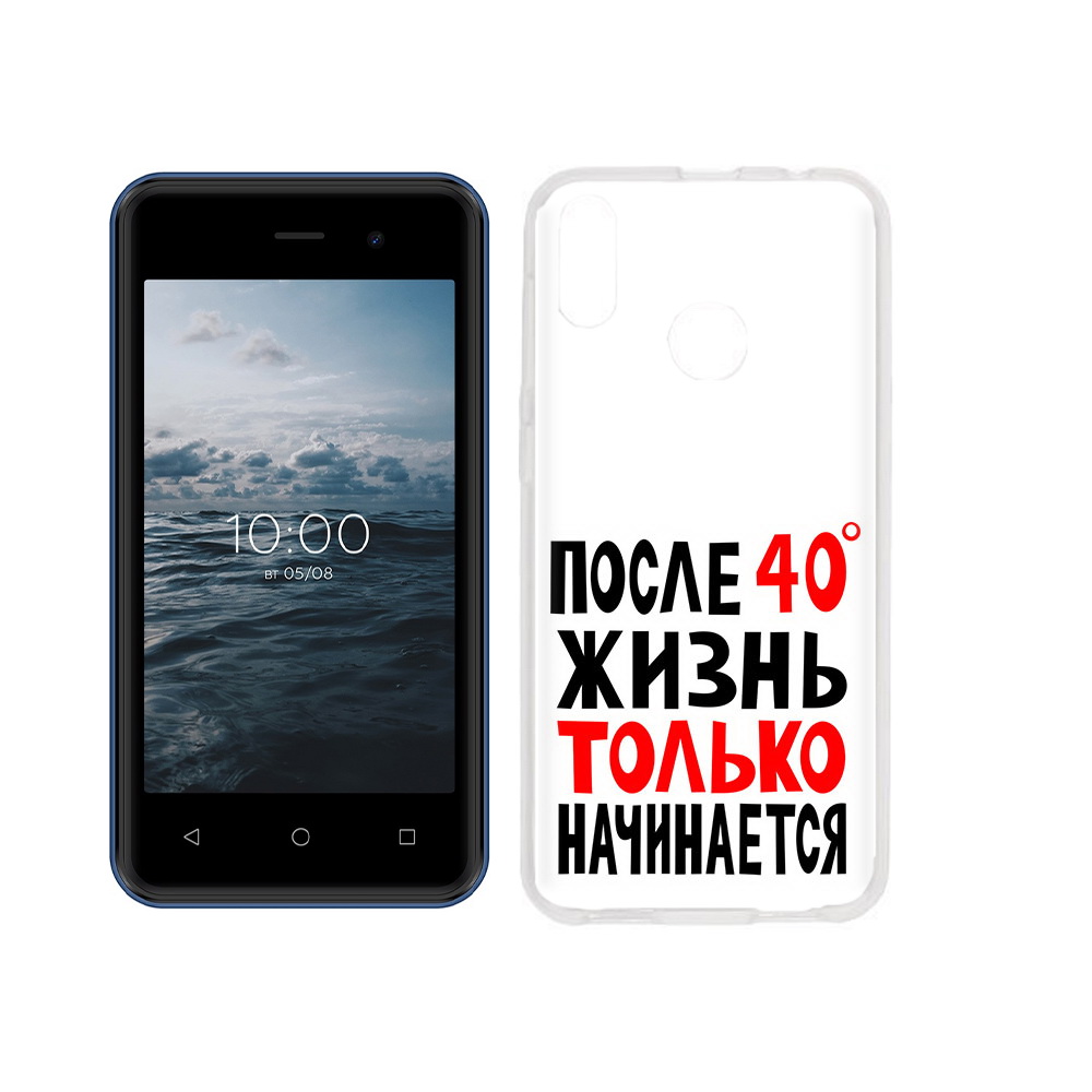 

Чехол MyPads Tocco для BQ 4030G Nice Mini после 40 жизнь начинается, Прозрачный, Tocco