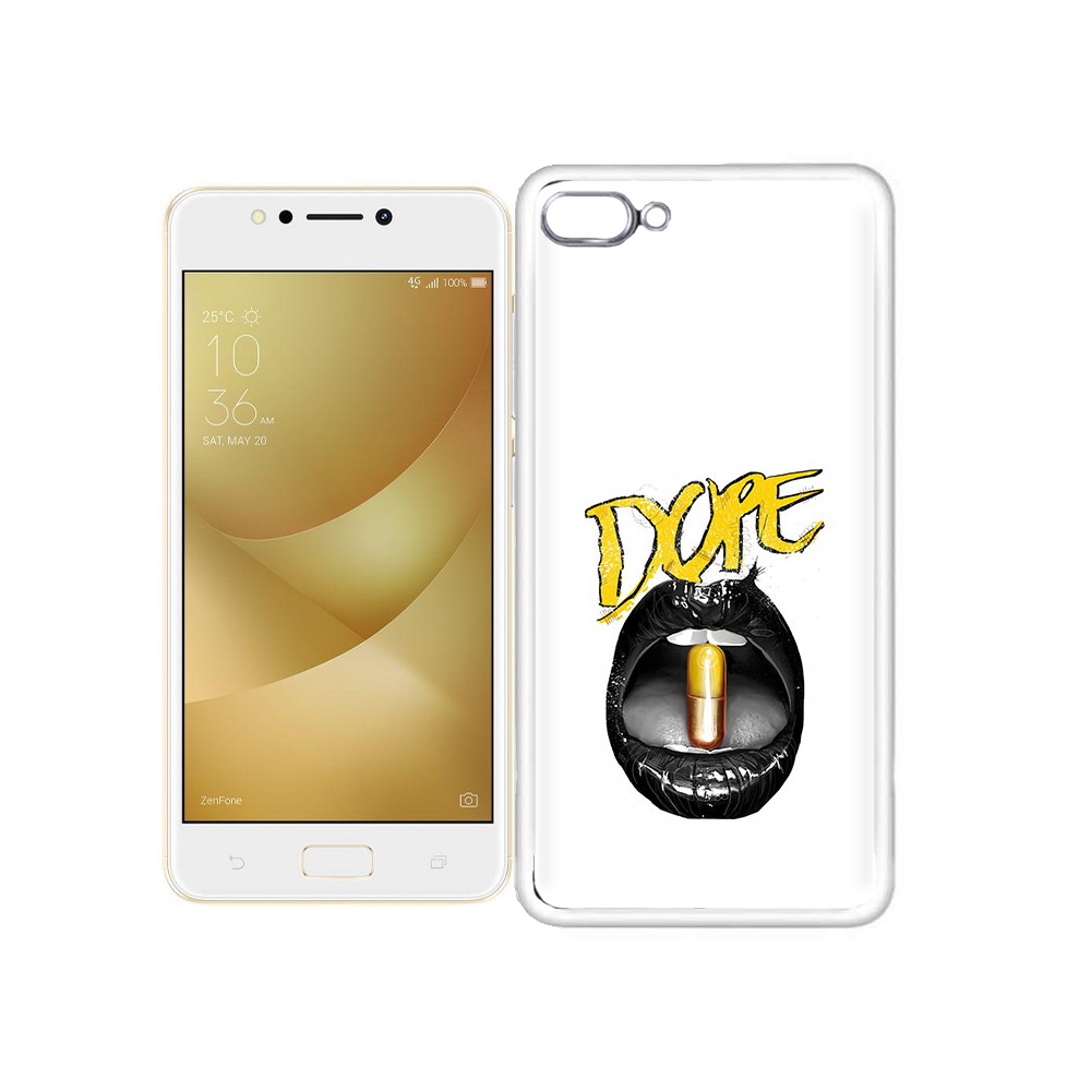 

Чехол MyPads Tocco для Asus ZenFone 4 Max губы, Прозрачный, Tocco