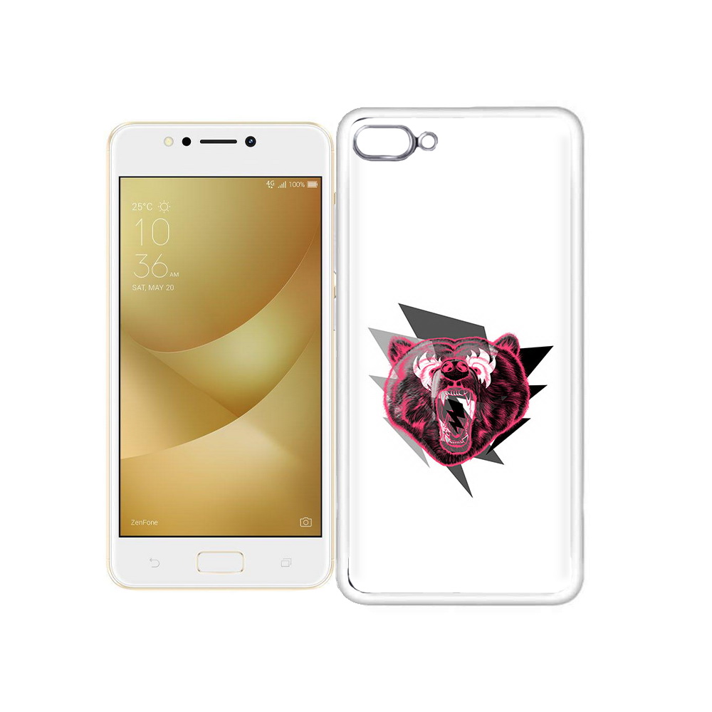 

Чехол MyPads Tocco для Asus ZenFone 4 Max грозовой медведь, Прозрачный, Tocco