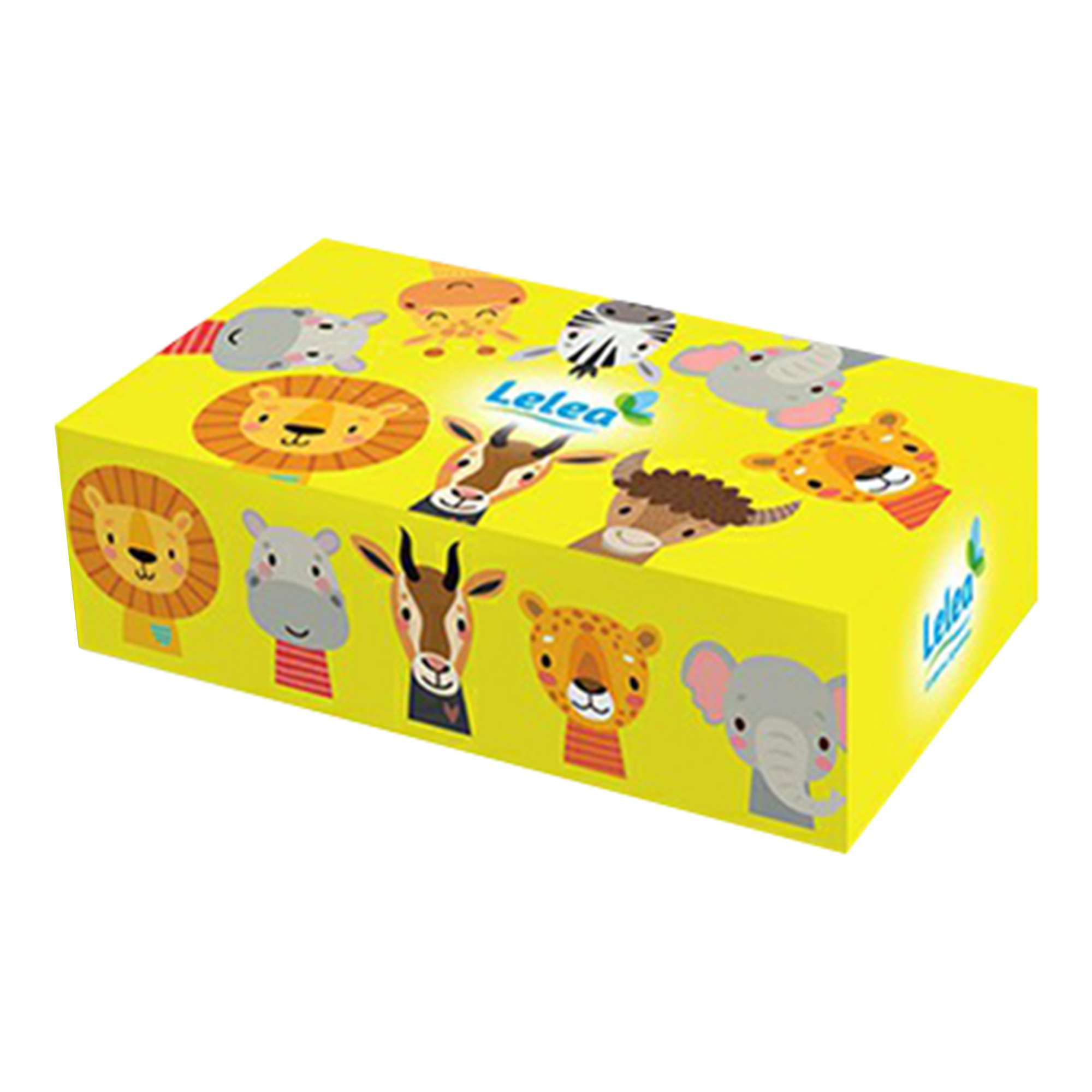 

Салфетки бумажные Lelea Fun Zoo двухслойные 100 шт, Разноцветный