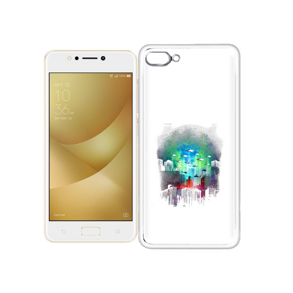 

Чехол MyPads Tocco для Asus ZenFone 4 Max город в свечении, Прозрачный, Tocco