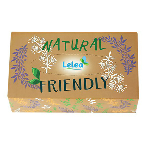 

Салфетки бумажные Lelea Natural двухслойные 100 шт, Белый