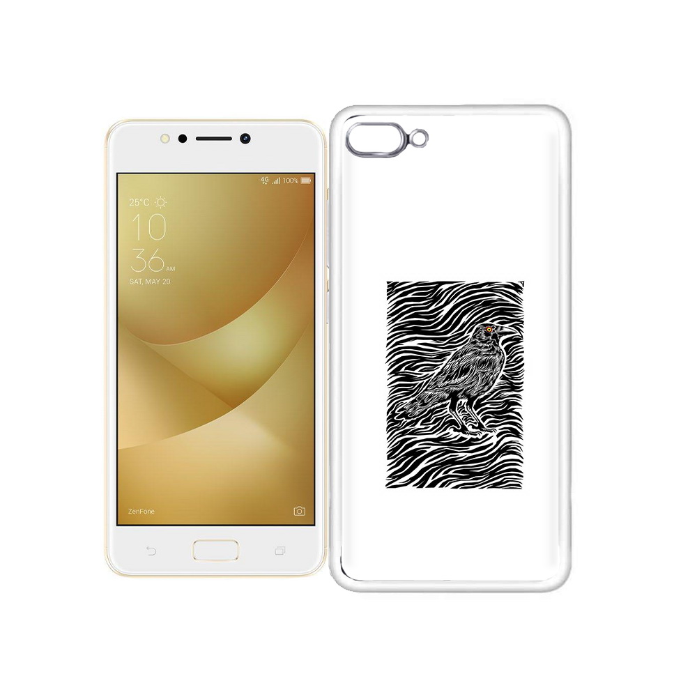 

Чехол MyPads Tocco для Asus ZenFone 4 Max ворон в абстракции, Прозрачный, Tocco