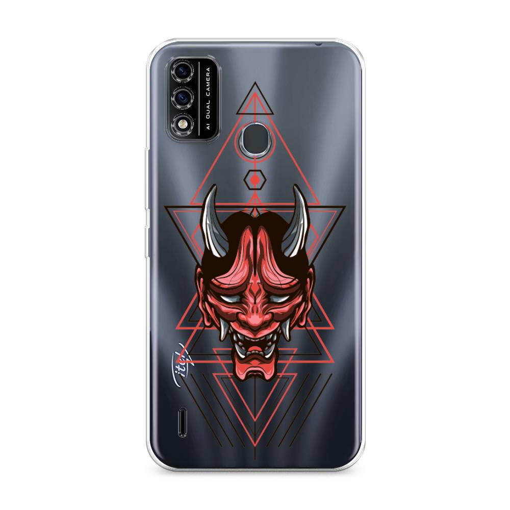 

Чехол для Itel A48 "Hanya Oni mask", Серый;красный;черный, 3200150-4