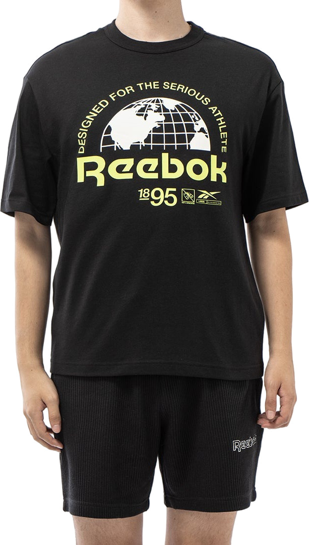 

Футболка мужская Reebok 100037035 черная XL, Черный, 100037035