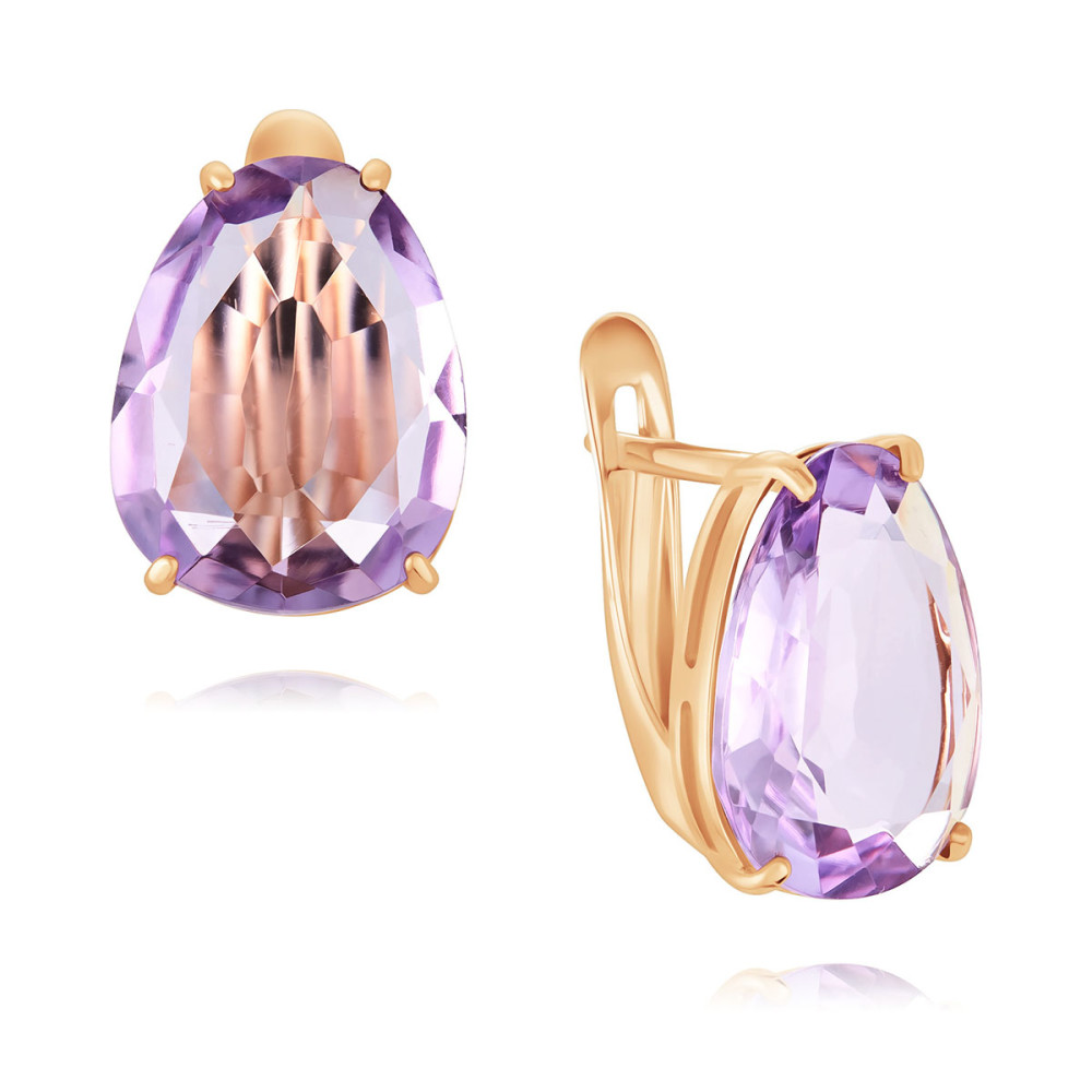 

Серьги из золота AdamaS 24041860/01-А50-653, аметист, 24041860/01-А50-653