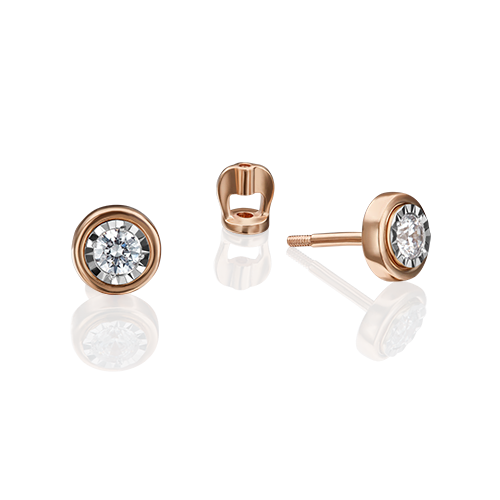 

Серьги из золота PLATINA jewelry 02-4303, фианит, 02-4303