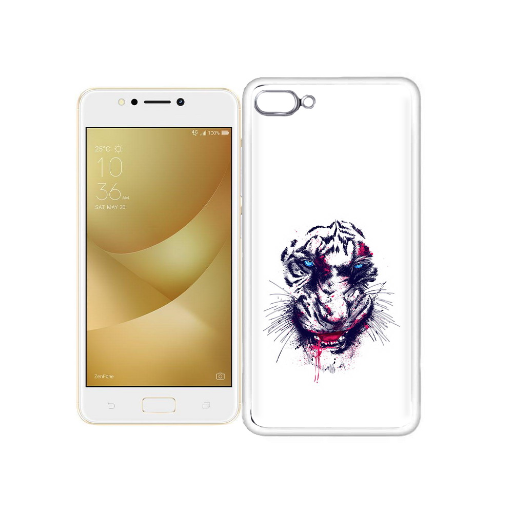 Чехол MyPads Tocco для Asus ZenFone 4 Max безумный тигр
